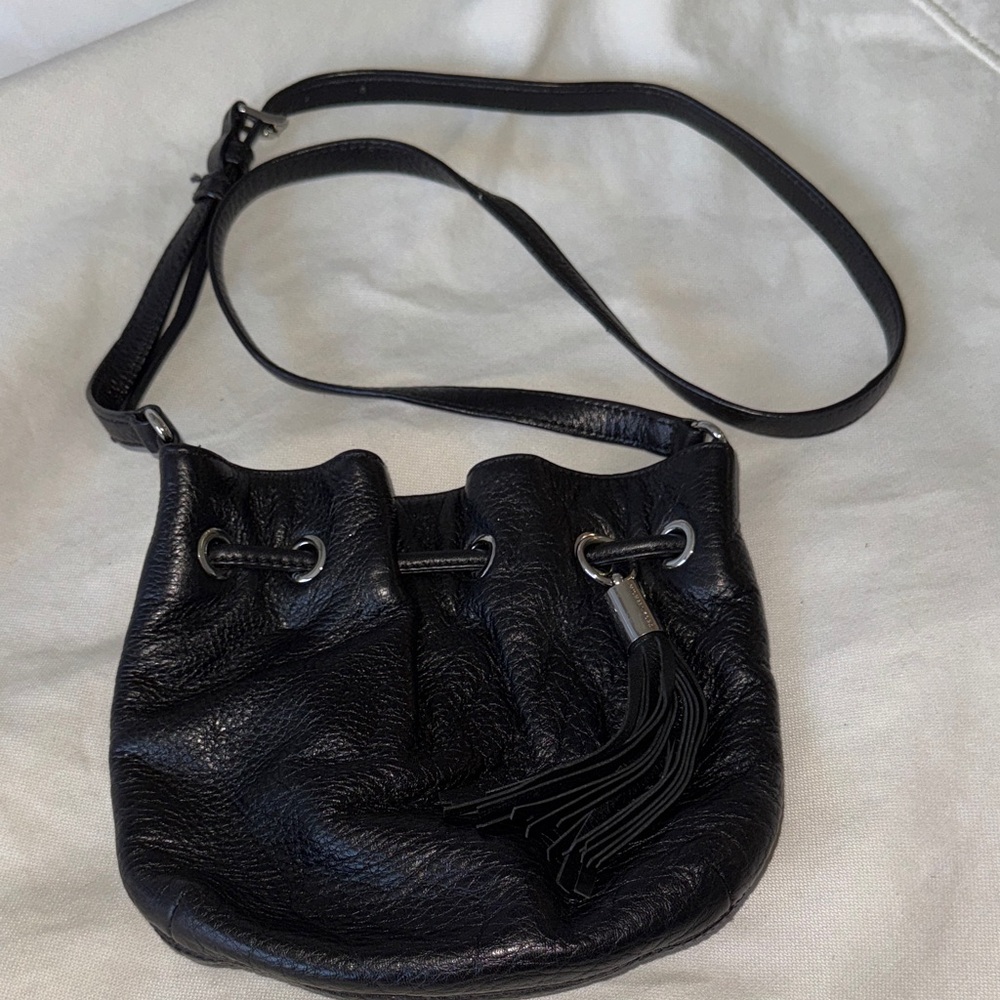 Michael Kors Black Leather Crossbody Bag